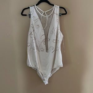 curvy sense 3x bodysuit white rosegold sparkle